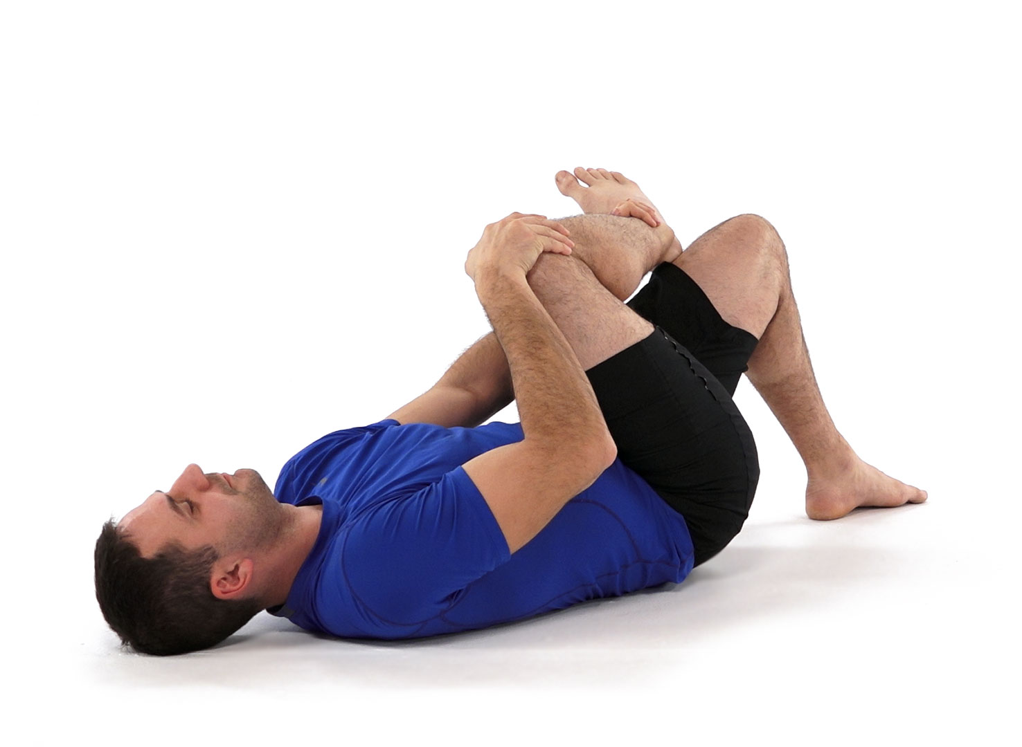 Ankle over best sale knee stretch