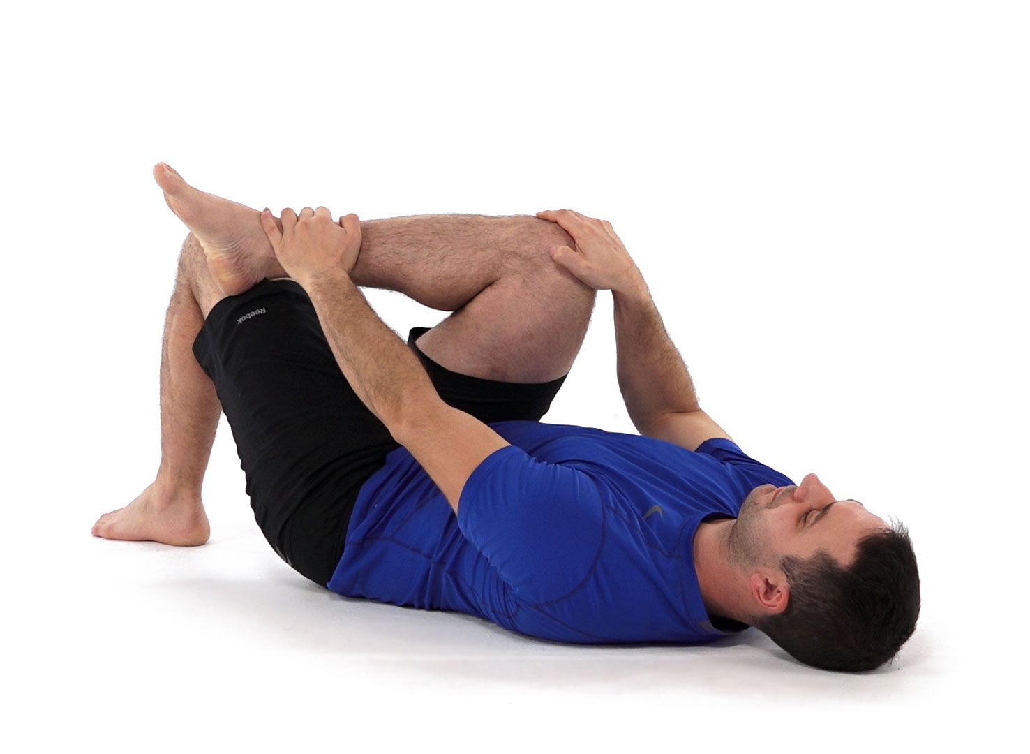 Ankle over knee stretch sale